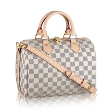 Louis Vuitton N41374 Speedy Bandouliere 25 Tote Bag Damier Azur tela