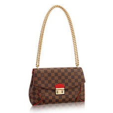Louis Vuitton N41596 Caissa Borsa a tracolla con pochette Damier Ebene Canvas