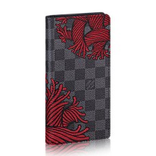 Louis Vuitton N41676 Brazza Portafoglio Damier Graphite Canvas