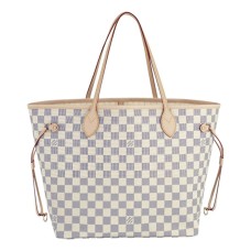 Louis Vuitton N51107 Neverfull MM Borsa a tracolla Damier Azur Canvas