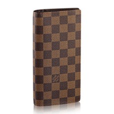 Louis Vuitton N60017 Brazza Portafoglio Damier Ebene Canvas