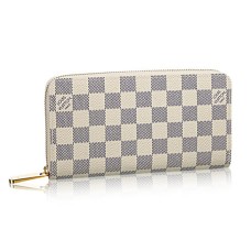 Louis Vuitton Portafoglio Zippy N60019 in tela Damier Azur