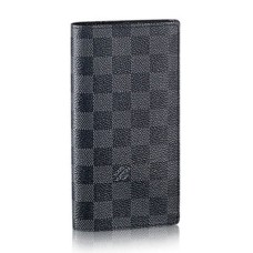 Louis Vuitton N62665 Portafoglio Brazza Damier Graphite Canvas