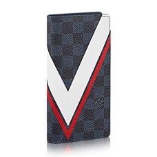 Louis Vuitton N64003 Brazza Portafoglio Damier Cobalt Canvas